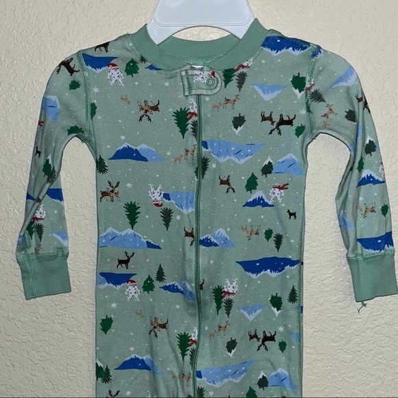 Hanna Andersson Winter Pattern Toddler Zip Sleeper In Organic Cotton Size 3 - Picture 2 of 7